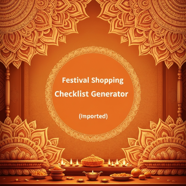 Festival Shopping Checklist Generator