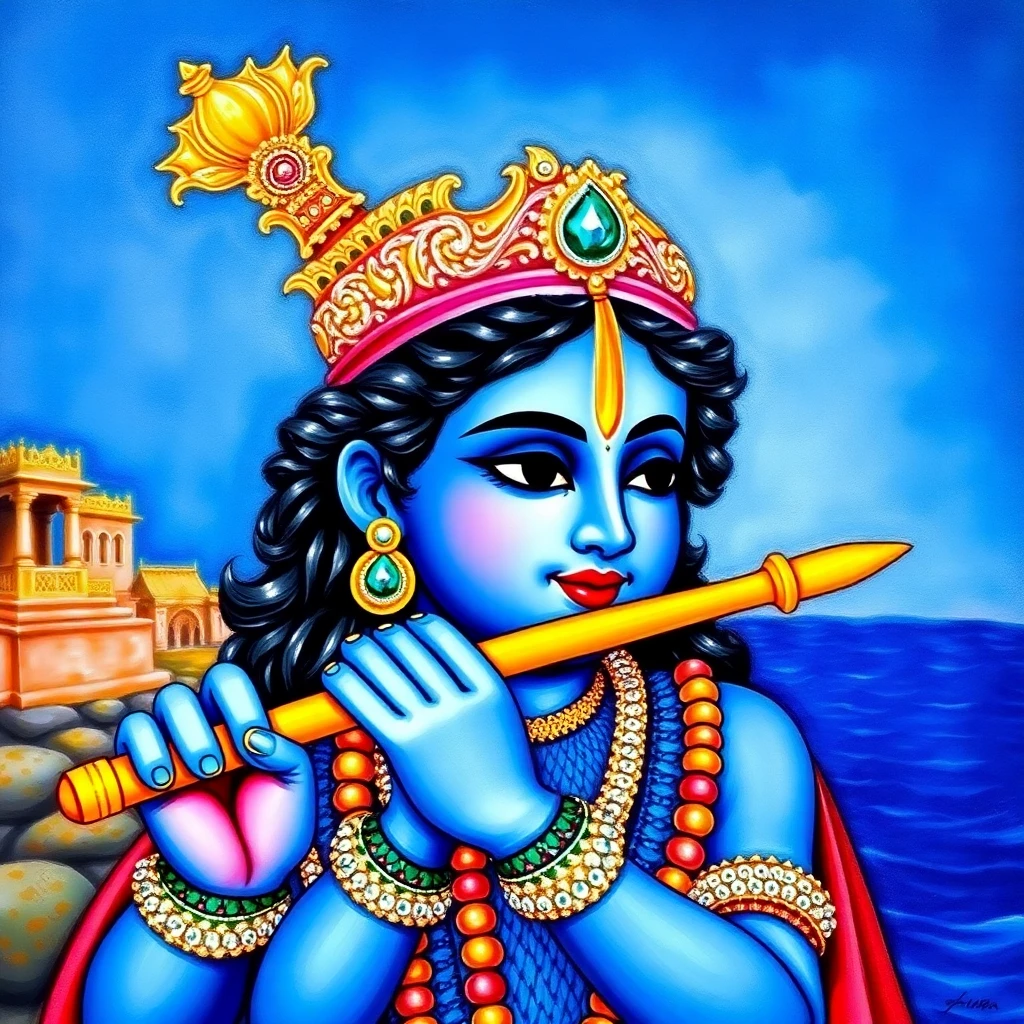 Lord Krishna (Dwarkadhish) – Deity Portrait