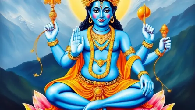 Lord Vishnu (Badrinarayan) – Deity Portrait