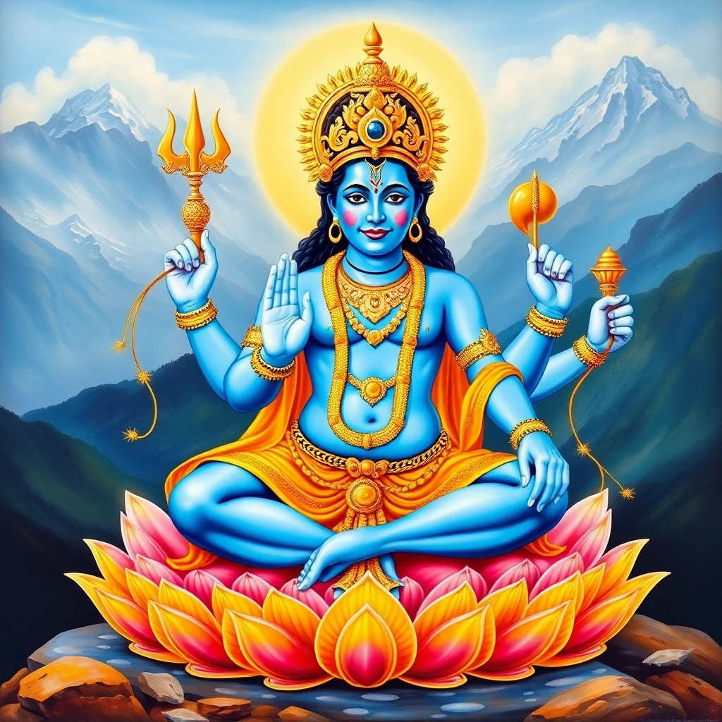 Lord Vishnu (Badrinarayan) – Deity Portrait