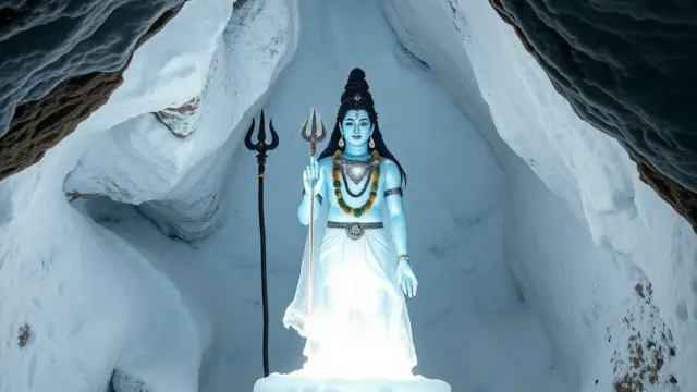 Lord Shiva (ice Shivalingam) – Deity Portrait