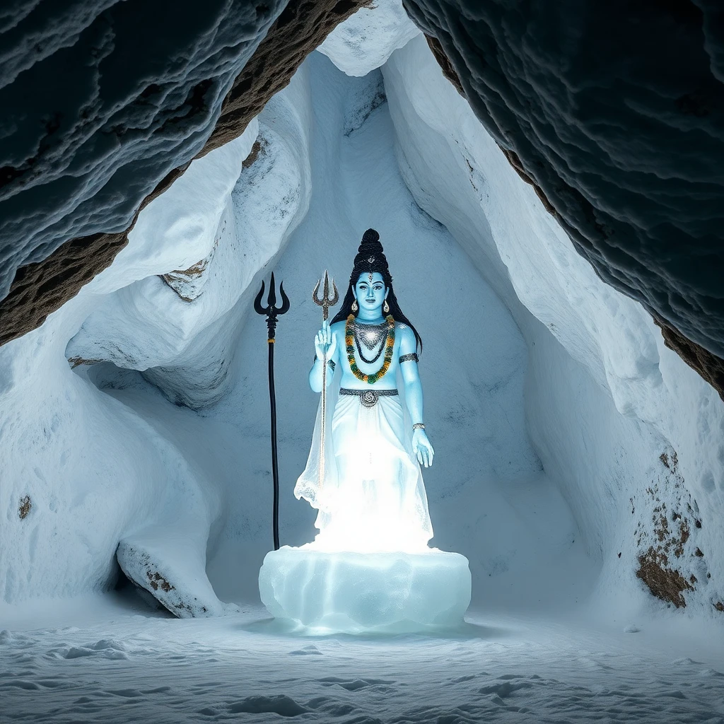 Lord Shiva (ice Shivalingam) – Deity Portrait