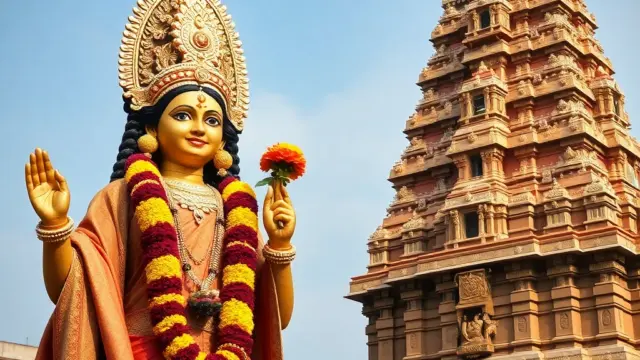 Goddess Andal (Nachiyar) and Lord Vishnu (Vatapatrasayi) – Deity Portrait