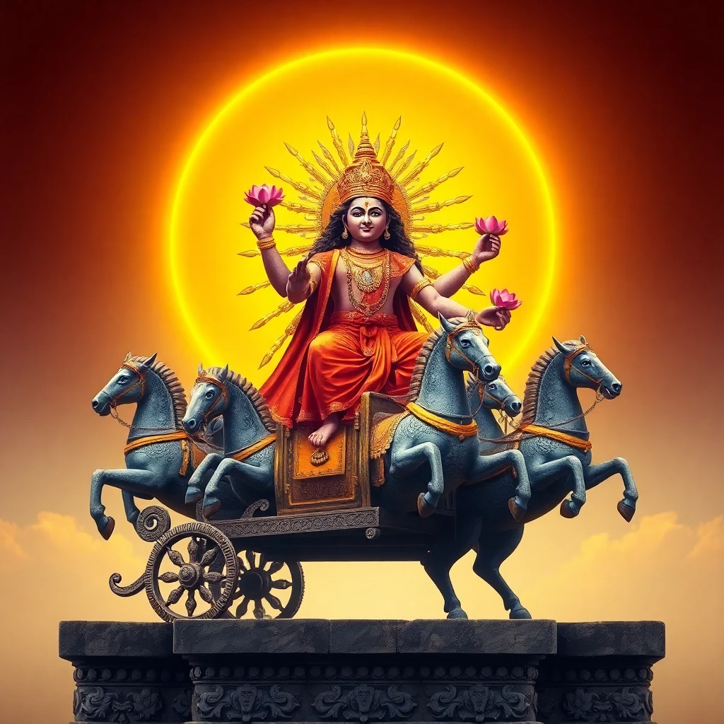 Lord Surya (Sun God) – Deity Portrait