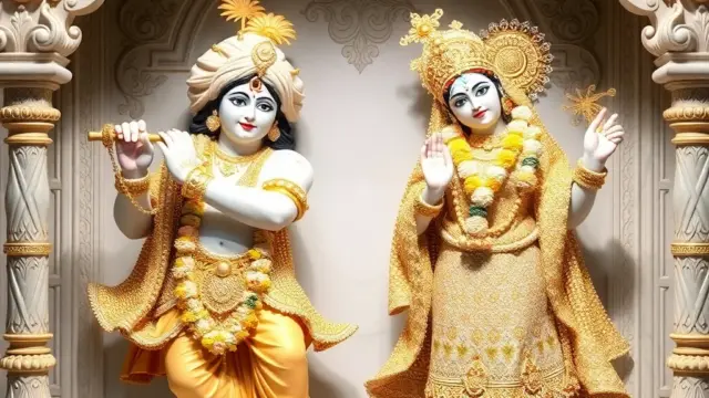 Lord Krishna (Radha-Krishna), Lord Balarama – Deity Portrait