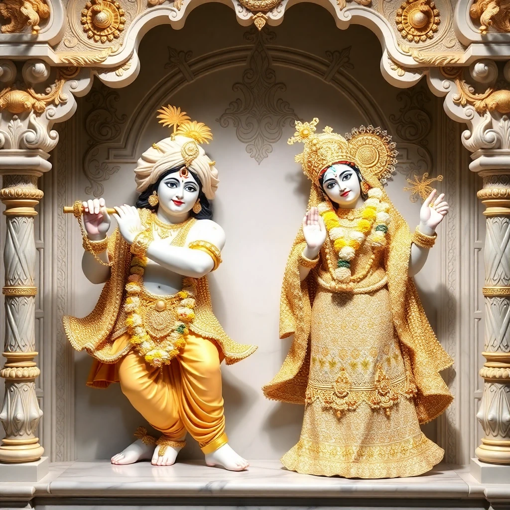 Lord Krishna (Radha-Krishna), Lord Balarama – Deity Portrait