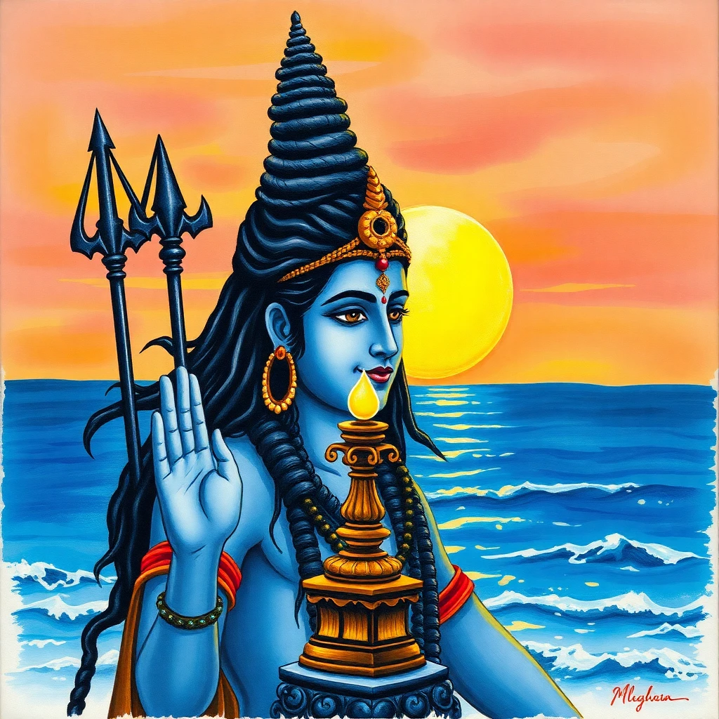 Lord Shiva (Somnath/First Jyotirlinga) – Deity Portrait